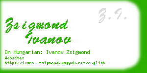 zsigmond ivanov business card